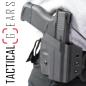 Preview: KUNDENFOTO - MIT OPTIONALEM ZUBEHÖR - BLACK TRIDENT® - GLOCK 43 - FAST OWB HOLSTER - "RAVEN"